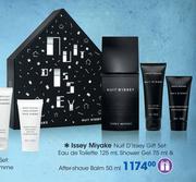 Issey Miyake Nuit D'Issey Gift Set:Eau De Toilette-125ml,Shaower Gel-75ml & Aftershave Balm-50ml
