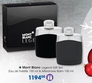 Mont Blanc Legend Gift Set: eau De Toilette-100ml & Aftershave Balm-100ml
