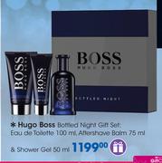 Hugo Boss Bottled Night Gift Set:Eau De Toilette-100ml,Aftershave Balm-75ml & Shower Gel-50ml