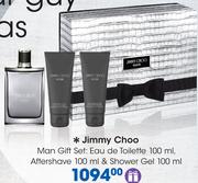 Jimmy Choo Man Gift Set: Eau De Toilette-100ml, Aftershave-100ml & Shower Gel-100ml
