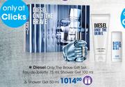 Diesel only The Brave Gift Set: Eau De Toilette-75ml, Shower Gel-100ml & Shower Gel-50ml