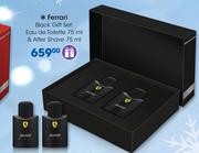 Ferrari Black Gift Set: Eau De Toilette-75ml & Aftershave-75ml