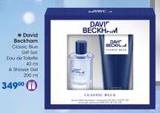 David Beckham Classic Blue Gift Set:Eau De Toilette-40ml & Shower Gel-200ml