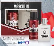 Lentheric Masculin Gift Set: Intense Eau De Toilette-100ml & Deodorant-150ml