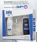 Lentheric Solo Ice Gift Set: Pour Homme-100ml, Body Lotion-250ml & Deodorant-150ml