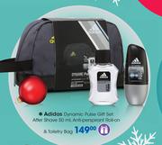 Adidas Dynamic Pulse Gift Set: Aftershave-50ml, Antiperspirant Roll On & Toiletry Bag