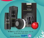 Axe You Gift Set: Body Spray-150ml, Body Wash-250ml & Shower Speaker