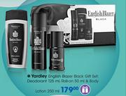 Yardley English Blazer Black Gift Set:Deodorant-125ml, Roll On-50ml & Body Lotion-250ml