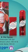 Old Spice Whitewater Gift Set: Shave Lotion-100ml & Body Spray-150ml