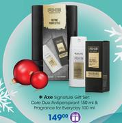 Axe Signature Gift Set:Core Dup Antiperspirant-150ml & Fragrance For Everyday-100ml