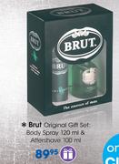 Brut Original Gift Set: Body Spray-120ml & Aftershave-100ml