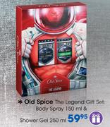Old Spice The Legend Gift Set: Body Spray-150ml & Shower Gel-250ml