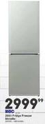 KIC 298Ltr Fridge Freezer Metallic