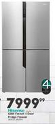 Hisense 620Ltr French 4 Door Fridge Freezer