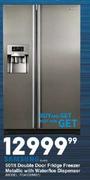 Samsung 501Ltr Double Door Fridge Freezer Metallic With Water/Ice Dispenser