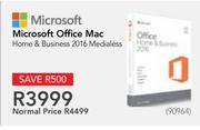 Microsoft Office Mac Home & Business 2016 Medialess