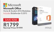 Microsoft Office Home & Student 2016 Medialess + Bitdefender IS 2015