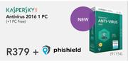 Kaspersky Antivirus 2016 1 PC(+ 1 PC Free)