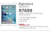 Apple iPad Mini 4 16GB Wi-Fi Plus Router-On A 2GB Data Price Plan