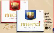 Storck Merci Finest Selection Assorted Or Milk Chocolates-250g Each