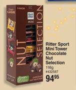 Ritter Sport Mini Tower Chocolate Nut Selection-116g Each