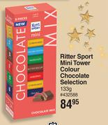 Ritter Sport Mini Tower Colour Chocolate Selection-133g Each
