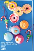 Nature's Nourishment Donut Bath Fizzer Or Bath Bomb With Toy Assorted-Each
