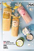 Nature's Nourishment Bath Salts Or Body Scrubs Assorted Scents & Sizes-Each