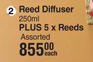 Circa Reed Diffuser 250ml Plus 5 x Reeds Assorted-Each