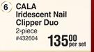 Cala Iridescent Nail Clipper Duo 2 Piece-Per Set