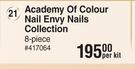 Academy Of Colour Nail Envy Nails Collection 8 Piece-Per Kit