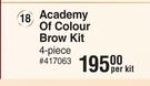 Academy Of Colour Brow Kit 4 Piece-Per Kit