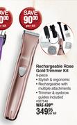 Wahl Rechargeable Rose Gold Trimmer Kit 9 Piece-Per Kit