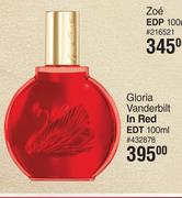 Gloria Vanderbilt In Red EDT-100ml