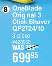 Philips One Blade Original 3 Click Shaver QP2724/10 10 Piece