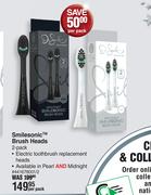 Dentalmate Smilesonic Brush Heads 2 Pack-Per Pack