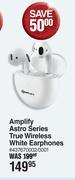 Amplify Astro Series True Wireless White Earphones