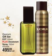 Special Quorum Gift Set EDT 100ml Plus Deodorant Spray 150ml Per