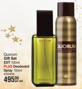 Quorum Gift Set EDT 100ml Plus Deodorant Spray 150ml-Per Set
