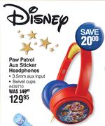 Disney Paw Patrol Aux Sticker Headphones 439710