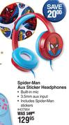 Disney Spider-Man Aux Sticker Headphones 437954