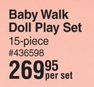 Steffi Baby Walk Doll Play Set (15 Piece)-Per Set