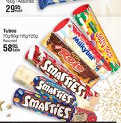 Nestle Tubes Assorted-70g/80g/115g/120g Each