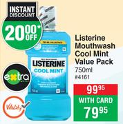 Listerine Mouthwash Cool Mint Value Pack-750ml