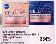Nivea Lift Expert Cellular Advanced Anti Age Day SPF15 Or Night Cream-50ml Each