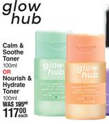 Glow Hub Calm & Soothe Toner 100ml Or Nourish & Hydrate Toner 100ml-Each