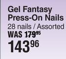 Kiss Gel Fantasy Press On Nails 24 Nails/Assorted