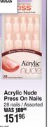 Kiss Acrylic Nude Press On nails 28 Nails/Assorted