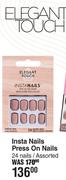 Elegant Touch Insta Nails Press On Nails 24 Nails/Assorted