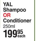 Noah Yal Shampoo Or Conditioner-250ml Each